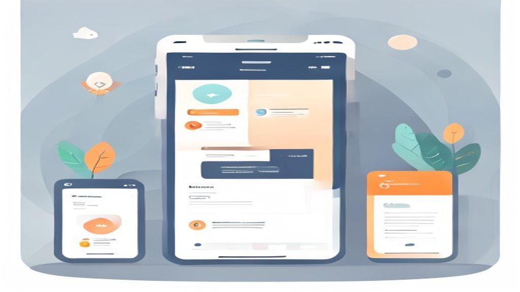 flat illustration of landing page design with headline hero section call to action button trust badg