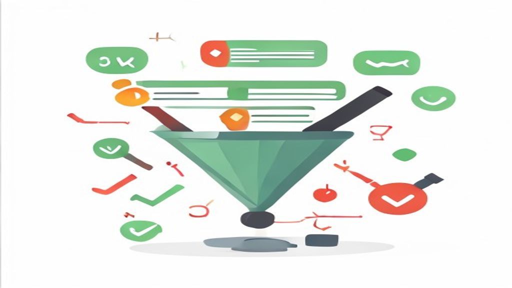 flat illustration of keyword research process with search bar, magnifying glass, word bubbles showin