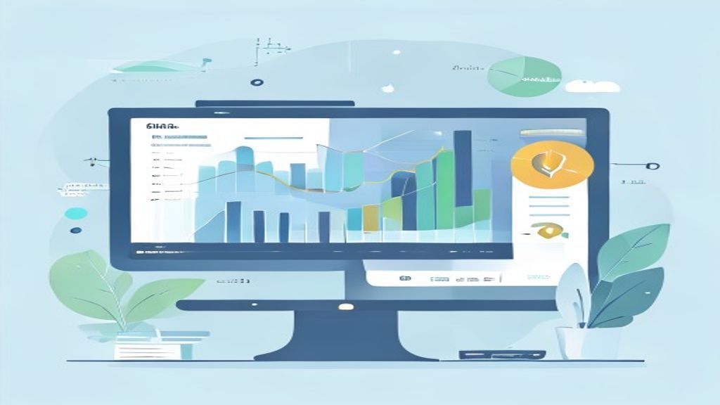 flat illustration of analytics dashboard showing CTR CVR CPA metrics with bar charts and optimizatio